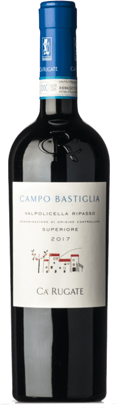 19,95 € Envoi gratuit | Vin Rouge Cà Rugate Campo Bastiglia Supérieur D.O.C. Valpolicella Ripasso Vénétie Italie Corvina, Rondinella, Corvinone Bouteille 75 cl
