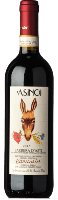 16,95 € Envío gratis | Vino Tinto Carussin Asinoi D.O.C. Barbera d'Asti Piemonte Italia Barbera 75 cl