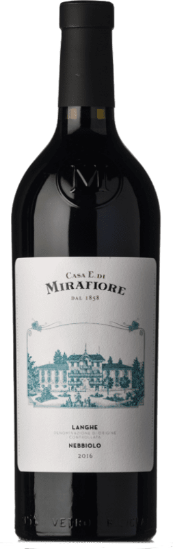 28,95 € Kostenloser Versand | Rotwein Casa di Mirafiore D.O.C. Langhe Piemont Italien Nebbiolo Flasche 75 cl