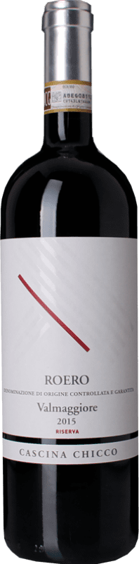 24,95 € Spedizione Gratuita | Vino Rosso Cascina Chicco Valmaggiore Riserva D.O.C.G. Roero Piemonte Italia Nebbiolo 75 cl