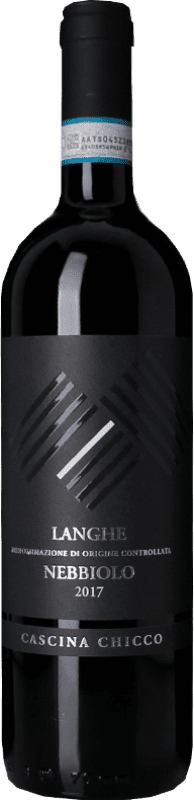 15,95 € Envio grátis | Vinho Tinto Cascina Chicco D.O.C. Langhe Piemonte Itália Nebbiolo 75 cl