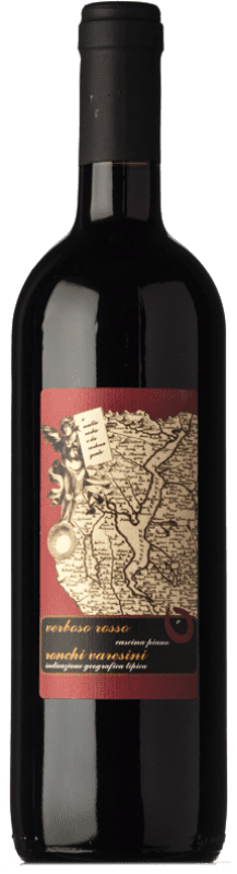 11,95 € Envio grátis | Vinho tinto Piano Rosso Verboso I.G.T. Ronchi Varesini Lombardia Itália Merlot, Nebbiolo, Rara Garrafa 75 cl