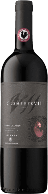 19,95 € 免费送货 | 红葡萄酒 Castelli del Grevepesa Clemente VII 经典 珍藏 D.O.C.G. Chianti 托斯卡纳 意大利 Sangiovese — 桑娇维塞 75 cl