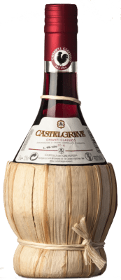 15,95 € Free Shipping | Red wine Castelli del Grevepesa Castelgreve in Fiasco D.O.C.G. Chianti Classico Tuscany Italy Merlot, Sangiovese Medium Bottle 50 cl