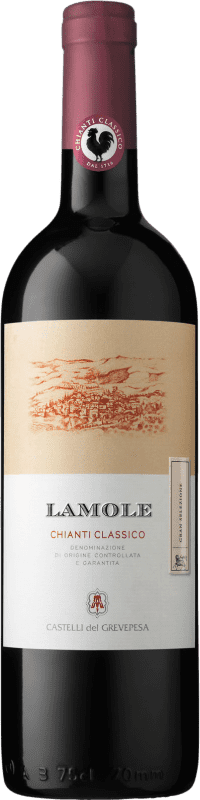 34,95 € 免费送货 | 红酒 Castelli del Grevepesa Gran Selezione Lamole D.O.C.G. Chianti Classico 托斯卡纳 意大利 Sangiovese 瓶子 75 cl