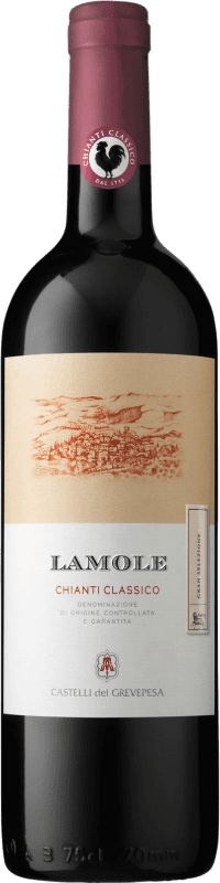 35,95 € Envio grátis | Vinho Tinto Castelli del Grevepesa Lamole Clássico, Seleção D.O.C.G. Chianti Tuscany Itália Sangiovese Garrafa 75 cl