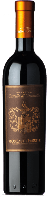 24,95 € Kostenloser Versand | Süßer Wein Castello di Grumello Passito D.O.C. Valcalepio Lombardei Italien Muscat di Scanzo Medium Flasche 50 cl