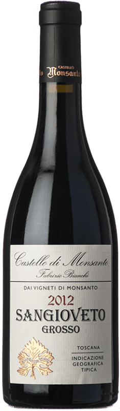47,95 € 免费送货 | 红酒 Castello di Monsanto Sangioveto F. Bianchi I.G.T. Toscana 托斯卡纳 意大利 Sangiovese 瓶子 75 cl