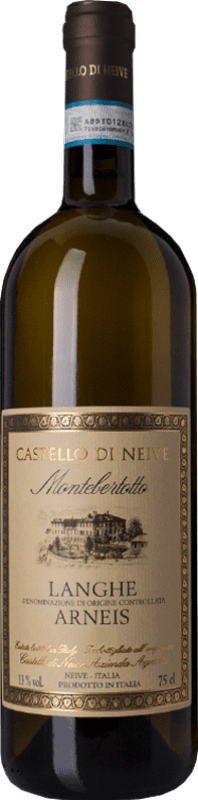 15,95 € Spedizione Gratuita | Vino bianco Castello di Neive Montebertotto D.O.C. Langhe Piemonte Italia Arneis Bottiglia 75 cl