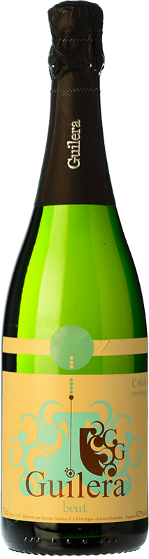 9,95 € Spedizione Gratuita | Spumante Bianco Guilera Brut Nature Riserva D.O. Cava Spagna Macabeo, Xarel·lo, Parellada 75 cl
