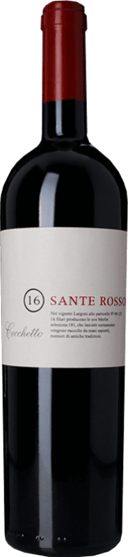 26,95 € Spedizione Gratuita | Vino rosso Cecchetto Sante Rosso I.G.T. Marca Trevigiana Veneto Italia Merlot Bottiglia 75 cl