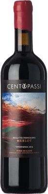 29,95 € Envoi gratuit | Vin rouge Centopassi Sulla Via Francigena I.G.T. Terre Siciliane Sicile Italie Merlot Bouteille 75 cl