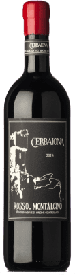 38,95 € Envio grátis | Vinho tinto Cerbaiona D.O.C. Rosso di Montalcino Tuscany Itália Sangiovese Garrafa 75 cl