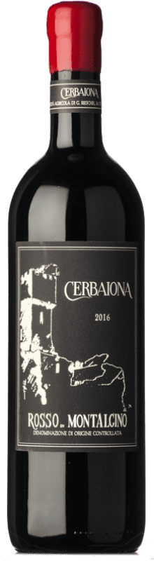 38,95 € Spedizione Gratuita | Vino rosso Cerbaiona D.O.C. Rosso di Montalcino Toscana Italia Sangiovese Bottiglia 75 cl