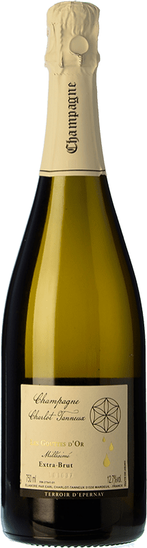 39,95 € Envio grátis | Espumante branco Charlot-Tanneux Cuvée Gouttes d'Or Extra Brut A.O.C. Champagne Champagne França Pinot Preto, Chardonnay, Pinot Meunier Garrafa 75 cl