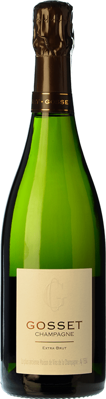 43,95 € Envio grátis | Espumante branco Gosset Extra Brut A.O.C. Champagne Champagne França Pinot Preto, Chardonnay, Pinot Meunier Garrafa 75 cl