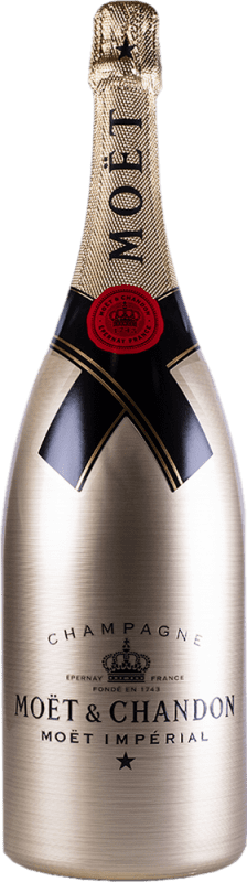 144,95 € 送料無料 | 白のスパークリングワイン Moët & Chandon Brut — ブリュット Gold — ゴールドエディション A.O.C. Champagne シャンパン フランス Pinot Noir — ピノ・ノワール, Chardonnay — シャルドネ, Pinot Meunier — ピノ・ムニエ マグナムボトル 1,5 L