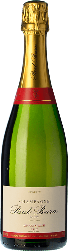 59,95 € 免费送货 | 玫瑰气泡酒 Paul Bara Grand Rosé de Bouzy 香槟 A.O.C. Champagne 香槟酒 法国 Pinot Black, Chardonnay 瓶子 75 cl