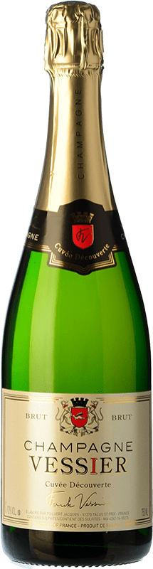 25,95 € Бесплатная доставка | Белое игристое Vessier Cuvée Découverte брют A.O.C. Champagne шампанское Франция Pinot Black, Chardonnay, Pinot Meunier бутылка 75 cl