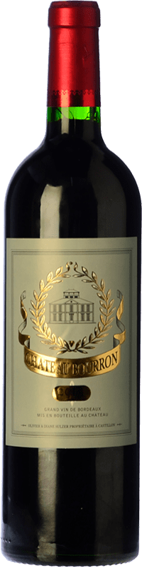 19,95 € Spedizione Gratuita | Vino rosso Château de Bourron Crianza A.O.C. Côtes de Castillon bordò Francia Merlot, Cabernet Franc Bottiglia 75 cl