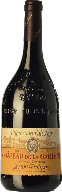 84,95 € 免费送货 | 红酒 Château de La Gardine Gaston Philippe 岁 A.O.C. Châteauneuf-du-Pape 罗纳 法国 Syrah, Grenache, Mourvèdre 瓶子 75 cl