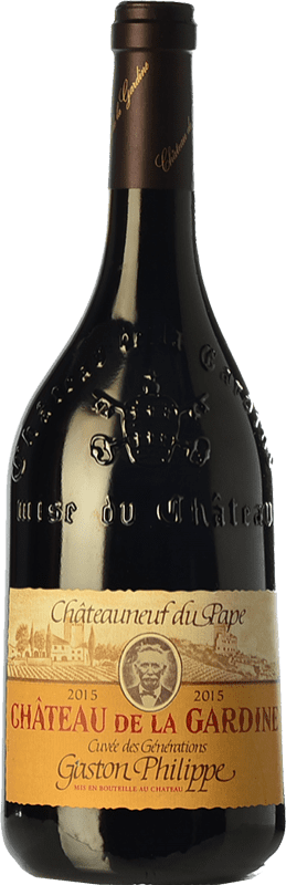 84,95 € Free Shipping | Red wine Château de La Gardine Gaston Philippe Aged A.O.C. Châteauneuf-du-Pape Rhône France Syrah, Grenache, Mourvèdre Bottle 75 cl