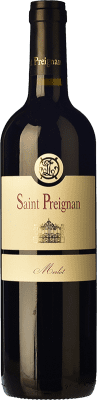 6,95 € Spedizione Gratuita | Vino rosso Château de Saint-Preignan Giovane I.G.P. Vin de Pays d'Oc Languedoc Francia Merlot Bottiglia 75 cl
