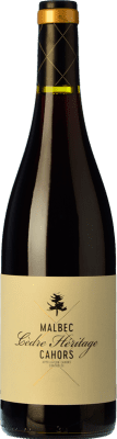 12,95 € Kostenloser Versand | Rotwein Château du Cèdre Héritage Crianza — Kurze Fassreifung A.O.C. Cahors Piemont Frankreich Merlot, Malbec Flasche 75 cl