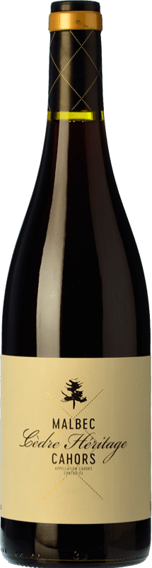12,95 € Kostenloser Versand | Rotwein Château du Cèdre Héritage Alterung A.O.C. Cahors Piemont Frankreich Merlot, Malbec Flasche 75 cl