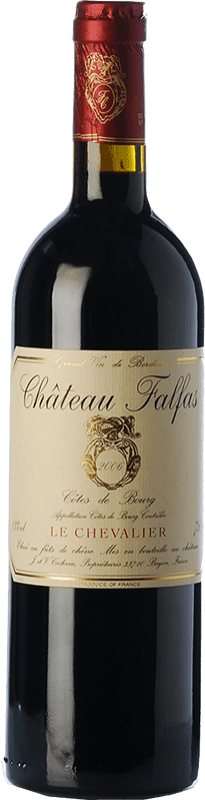 33,95 € Free Shipping | Red wine Château Falfas Le Chevalier Aged A.O.C. Côtes de Bourg Bordeaux France Merlot, Cabernet Sauvignon, Cabernet Franc Bottle 75 cl