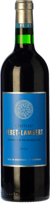 18,95 € Envío gratis | Vino tinto Château Féret-Lambert Crianza A.O.C. Bordeaux Burdeos Francia Merlot, Cabernet Sauvignon Botella 75 cl
