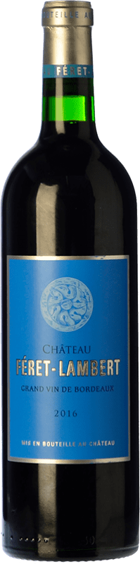 18,95 € 送料無料 | 赤ワイン Château Féret-Lambert 高齢者 A.O.C. Bordeaux ボルドー フランス Merlot, Cabernet Sauvignon ボトル 75 cl
