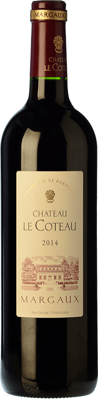 28,95 € 免费送货 | 红酒 Château Le Coteau 岁 A.O.C. Margaux 波尔多 法国 Merlot, Cabernet Sauvignon, Cabernet Franc, Petit Verdot 瓶子 75 cl