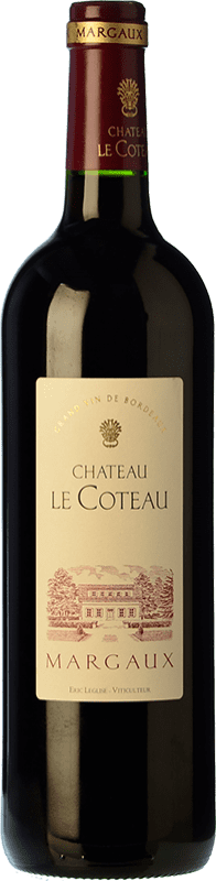 35,95 € 免费送货 | 红酒 Château Le Coteau 岁 A.O.C. Margaux 波尔多 法国 Merlot, Cabernet Sauvignon, Cabernet Franc, Petit Verdot 瓶子 75 cl