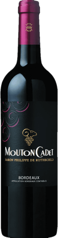 16,95 € Free Shipping | Red wine Philippe de Rothschild Mouton Cadet Rouge Aged A.O.C. Saint-Émilion Bordeaux France Merlot, Cabernet Sauvignon, Cabernet Franc Bottle 75 cl