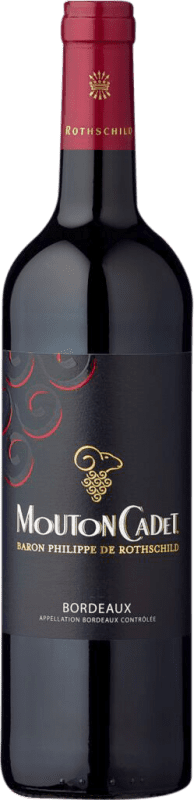 15,95 € Kostenloser Versand | Rotwein Philippe de Rothschild Mouton Cadet Crianza — Kurze Fassreifung A.O.C. Saint-Émilion Bordeaux Frankreich Merlot, Cabernet Sauvignon, Cabernet Franc Flasche 75 cl
