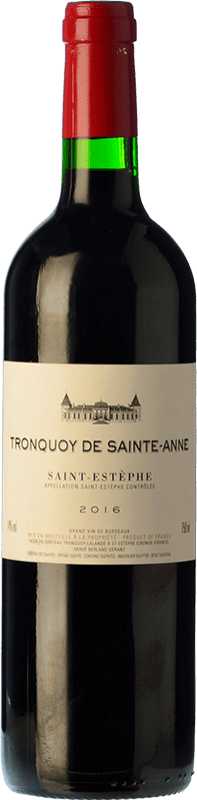 35,95 € 免费送货 | 红葡萄酒 Château Tronquoy-Lalande Sainte Anne Crianza — 陈酿 A.O.C. Saint-Estèphe 波尔多 法国 Merlot — 梅洛, Cabernet Sauvignon — 赤霞珠 瓶装 75 cl