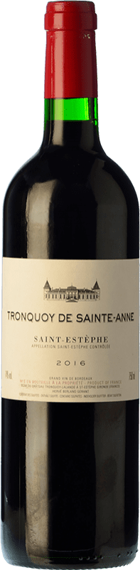 33,95 € Envío gratis | Vino tinto Château Tronquoy-Lalande Sainte-Anne Crianza A.O.C. Saint-Estèphe Burdeos Francia Merlot, Cabernet Sauvignon Botella 75 cl