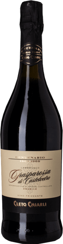 9,95 € Free Shipping | Red wine Cleto Chiarli Amabile Centenario D.O.C. Lambrusco Grasparossa di Castelvetro Emilia-Romagna Italy Lambrusco Grasparossa Bottle 75 cl