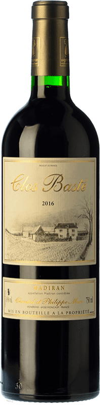 17,95 € Free Shipping | Red wine Clos Basté Oak A.O.C. Madiran Pyrenees France Tannat Bottle 75 cl