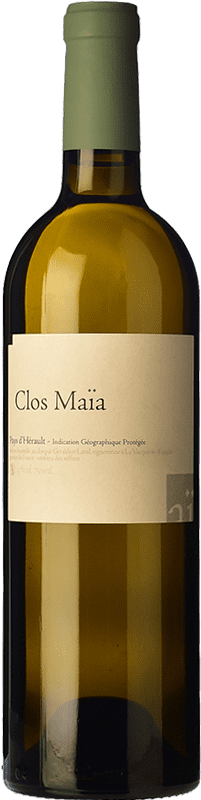 36,95 € Бесплатная доставка | Белое вино Clos Maïa Blanc старения I.G.P. Vin de Pays de l'Hérault Лангедок Франция Roussanne, Grenache Grey, Chenin White бутылка 75 cl