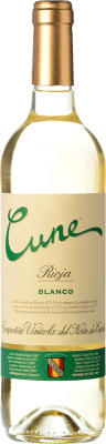 6,95 € Spedizione Gratuita | Vino bianco Norte de España - CVNE Cune Blanco D.O.Ca. Rioja La Rioja Spagna Viura Bottiglia 75 cl