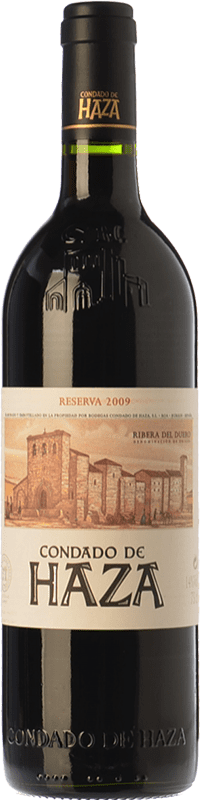 31,95 € 免费送货 | 红酒 Condado de Haza 预订 D.O. Ribera del Duero 卡斯蒂利亚莱昂 西班牙 Tempranillo 瓶子 75 cl