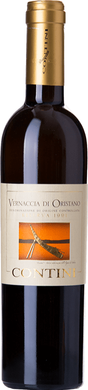 46,95 € Envio grátis | Vinho branco Contini Reserva D.O.C. Vernaccia di Oristano Sardenha Itália Vernaccia Meia Garrafa 37 cl