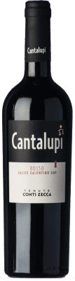 9,95 € Kostenloser Versand | Rotwein Conti Zecca Cantalupi D.O.C. Salice Salentino Apulien Italien Negroamaro Flasche 75 cl