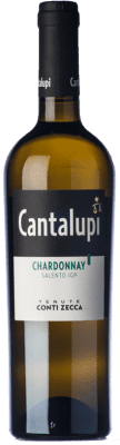 10,95 € Kostenloser Versand | Weißwein Conti Zecca Cantalupi I.G.T. Salento Apulien Italien Chardonnay 75 cl
