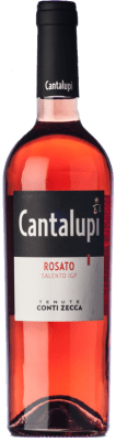 8,95 € Envio grátis | Vinho rosé Conti Zecca Cantalupi Rosato I.G.T. Salento Puglia Itália Negroamaro Garrafa 75 cl