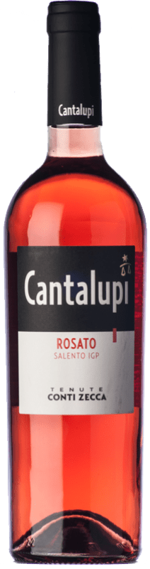 8,95 € Kostenloser Versand | Rosé-Wein Conti Zecca Cantalupi Rosato I.G.T. Salento Apulien Italien Negroamaro Flasche 75 cl