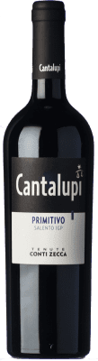 9,95 € Spedizione Gratuita | Vino rosso Conti Zecca Cantalupi I.G.T. Salento Puglia Italia Primitivo Bottiglia 75 cl