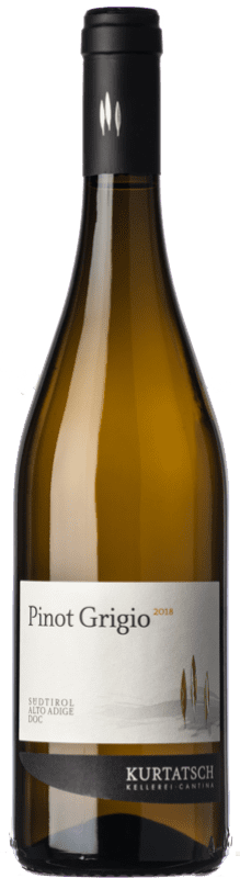 13,95 € Spedizione Gratuita | Vino bianco Cortaccia D.O.C. Alto Adige Trentino-Alto Adige Italia Pinot Grigio Bottiglia 75 cl